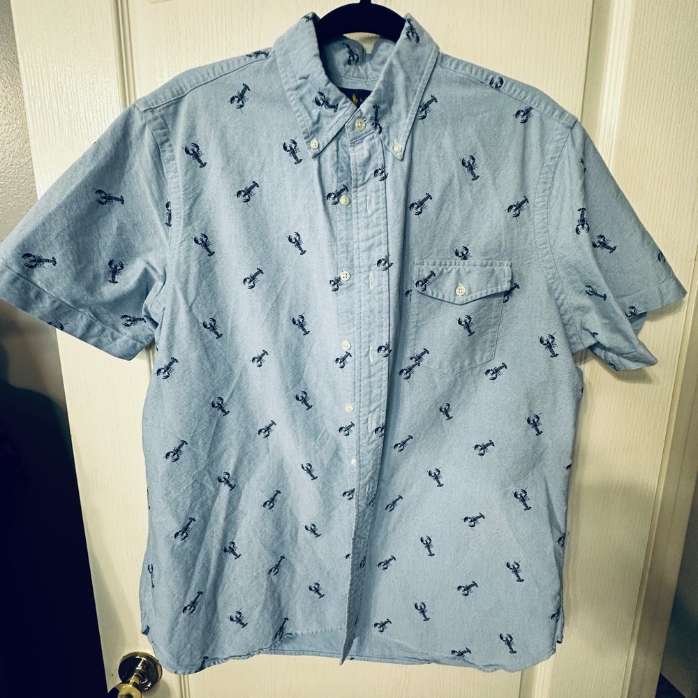 Ralph Lauren Light Blue Lobster Pattern Shirt